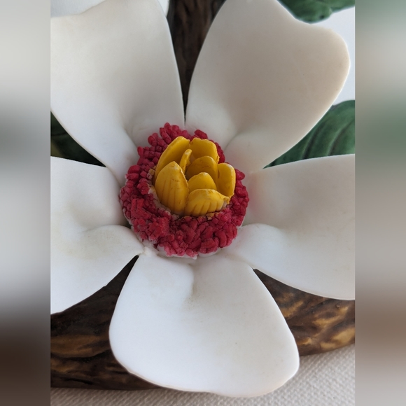 Vintage Magnolia Hand Painted Porcelain Bisque Figurine S-1 - Picture 4 of 10